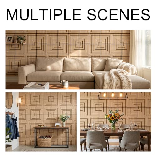 Image of WoveN SounD Acoustic Wall Panels, Natural Oak, 16 Pack, 12x12 in | Self-Adhesive, NRC 0.95, Carved Pattern, Sound Proof, Echo Reduction, Sound Dampening, Home Studio, Office, Gaming Room