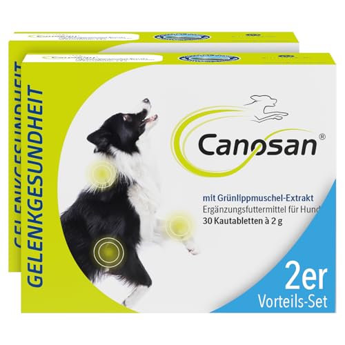 CANOSAN Kautabletten 2 x 30 STK. Grünlippmuschel für Gelenkgesundheit bei Hunden