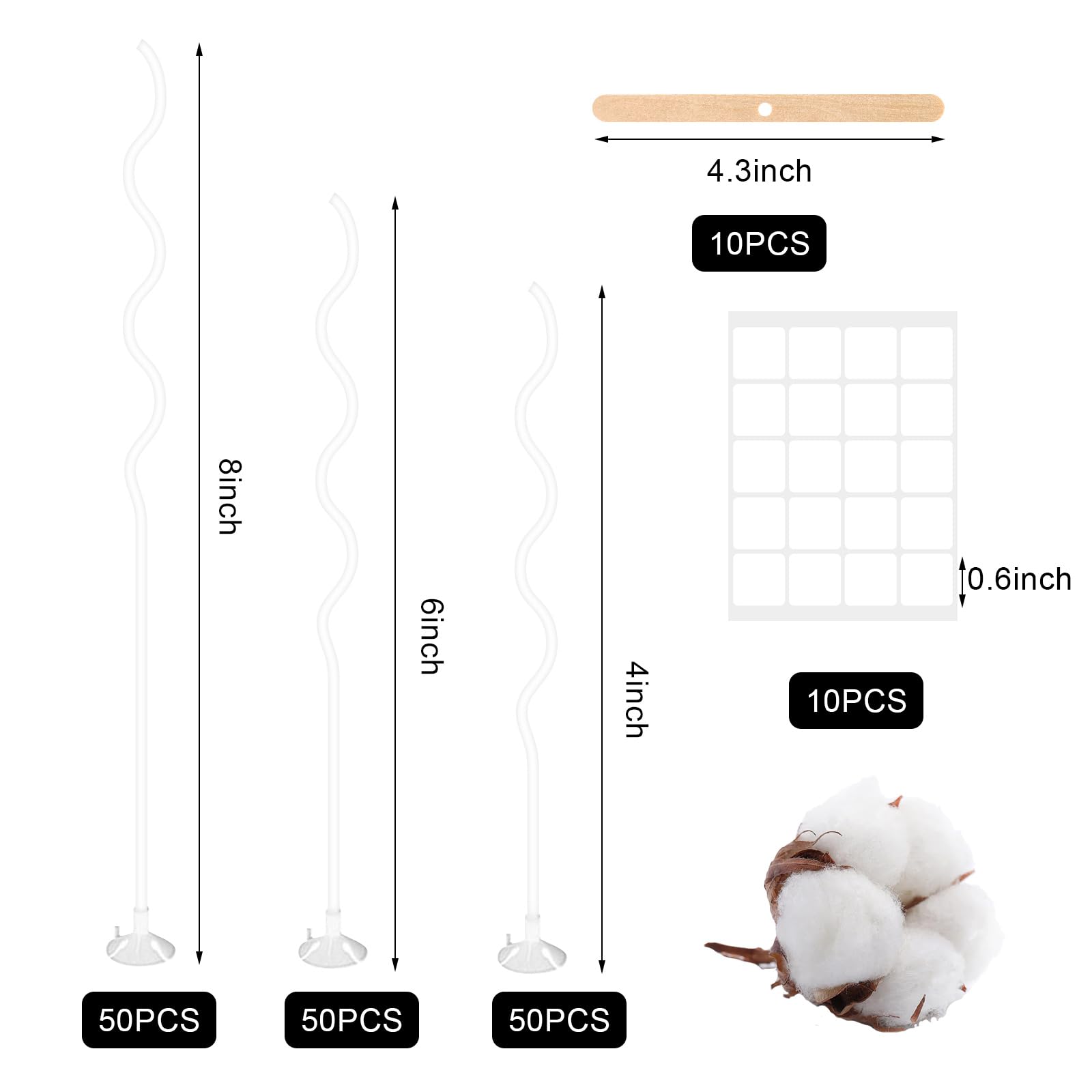 Set Stoppini Per Candele Fai Da Te - 150 Pezzi Con Portacandele E Adesivi - Foto 12