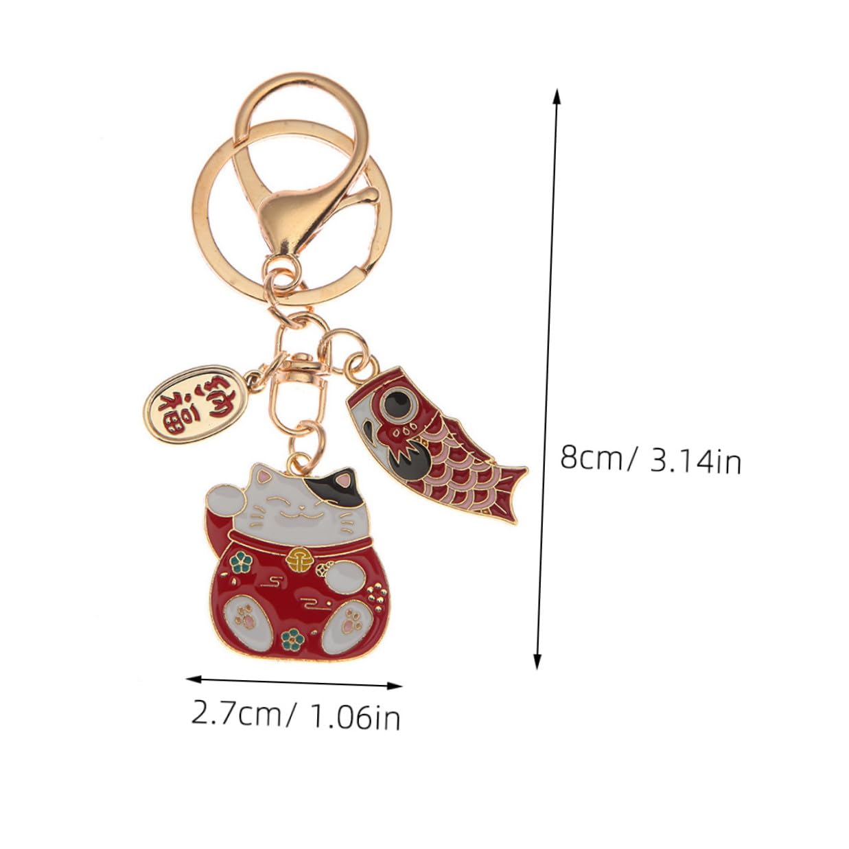 DOITOOL 2stücke Schlüsselanhänger Kawaii-katzenmotiven Glücksbringer-accessoire für Schlüssel Handtaschen und Schulranzen
