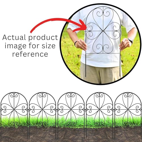 Bordures de jardin paysagères décoratives 10 pièces avec structure à usage intensif - 8