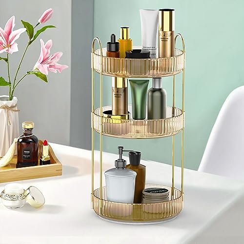 Kssvzz Organizador de maquillaje giratorio de 360 grados, organizador de perfume, organizador giratorio para el cuidado de la piel, organizador de baño para perfume, joyería, cepillo, tocador, baño y