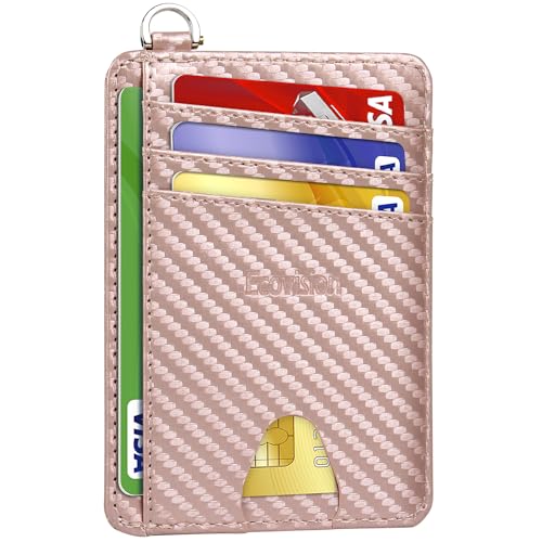 Image of Slim Minimalist Front Pocket Wallet, RFID Blocking Credit Card Holder Wallet with Detachable D-Shackle for Men Women