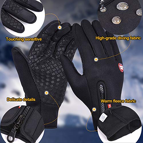 LIANGYAN Luva de inverno ao ar livre quente antiderrapante de tela de toque para bicicleta de esport