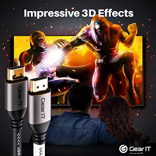 Gearit 4K Hdmi Cable In-Wall Rated Cl3, (100Ft / 30.4M) High-Speed Hdmi 2.0B, 4K 60Hz, 3D, Arc, Hdcp 2.2, Hdr, 18Gbps #TOP4