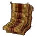 Greendale Home Fashions Indoor/Outdoor High Back Chair Cushions, Kinnabari Stripe, Set of 2