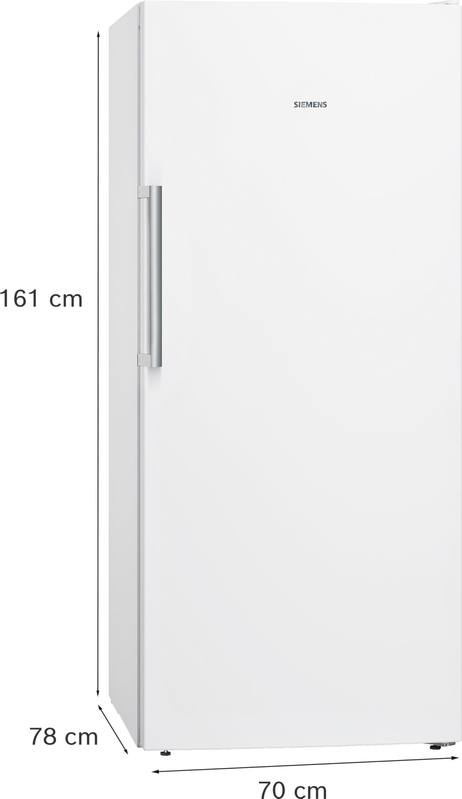 Siemens GS51NAWCV iQ500 Freistehender Gefrierschrank, 289 L, noFrost, bigBox, varioZone, Weiß