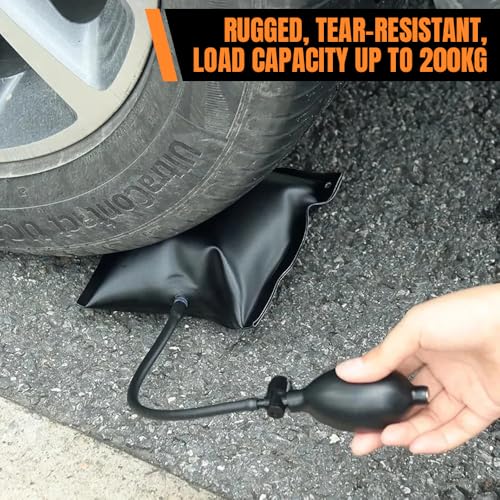 mizikuu 4 Stück Montagekissen, Luftkissenheber Fenstermontage Air Wedge Pump bis 200kg Montagekissen Luftkissen Hebekissen die Türfensterinstallation und Auto-Reparatur, Schwarz