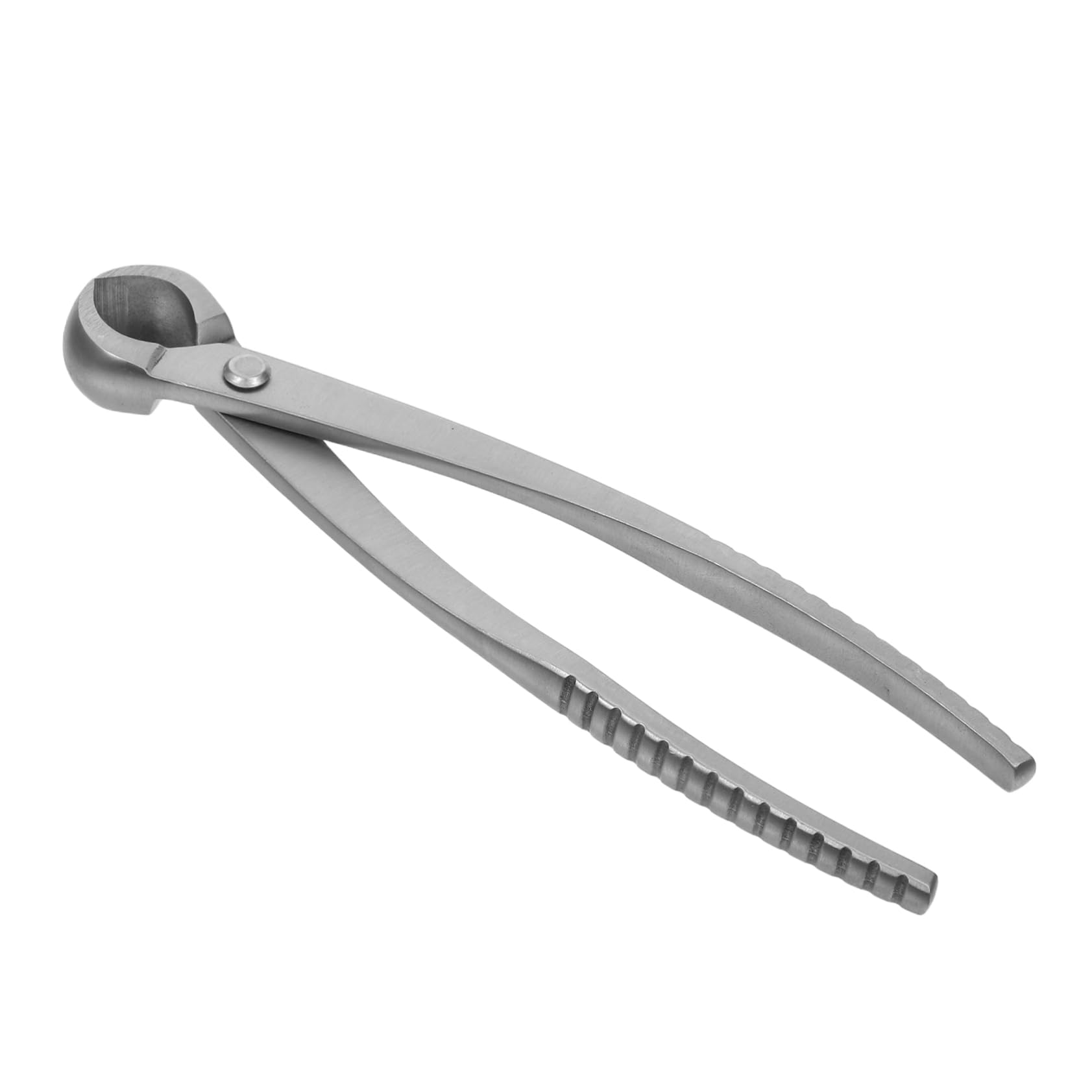 Cesoia Concava Bonsai in Acciaio Inox, Circolare, Argento