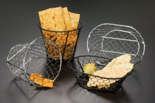 American Metalcraft WIR4 Baskets, 9.625" Length x 6.625" Width, Black - Thumbnail 2