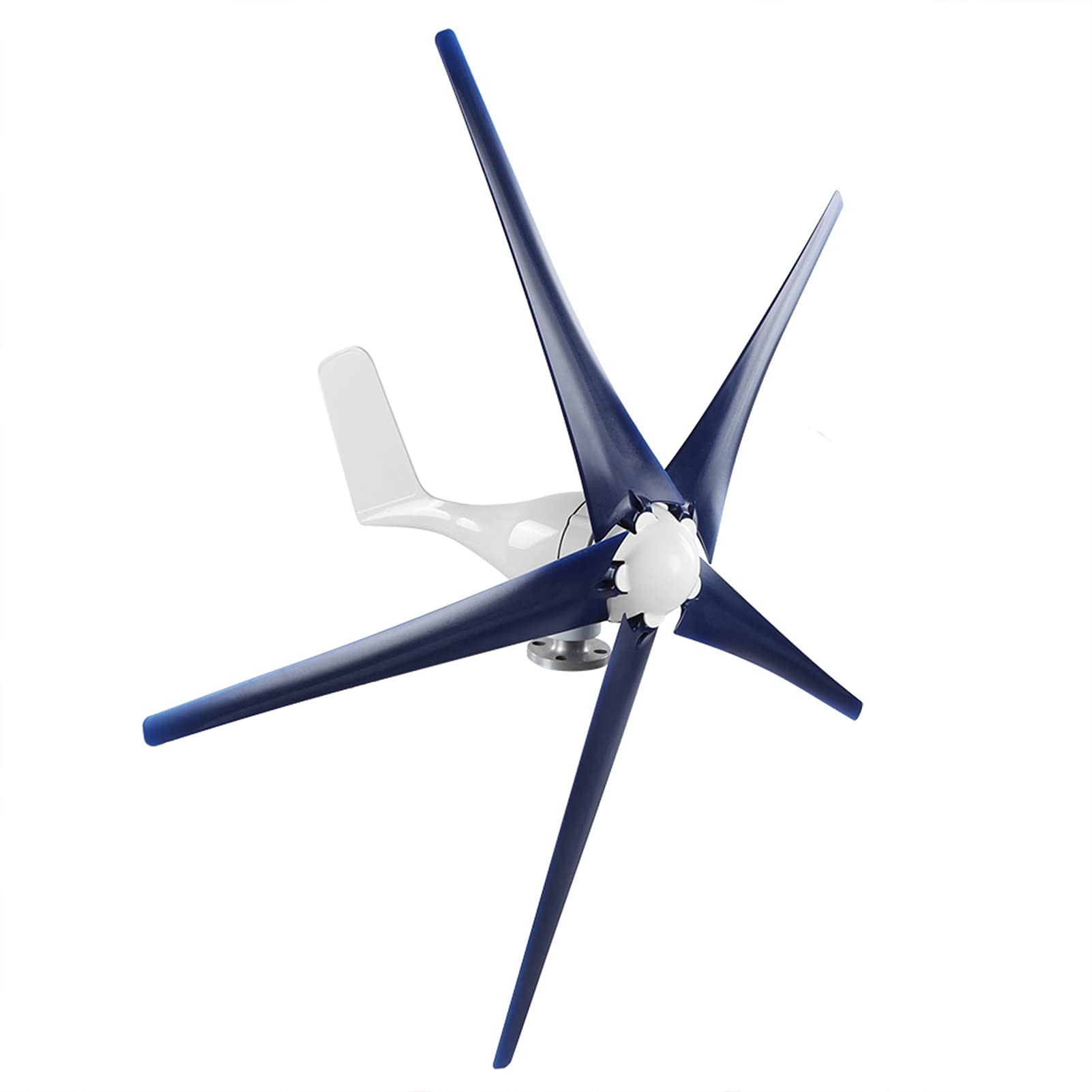 Generatore di mulino a da 1600 W Kit per turbine eoliche a 5 pale Attrezzatura industriale per l'energia(Blu 24V)
