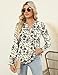 LOMON Plus Size Long Sleeve Tops for Women V Neck Teacher Shirts Pleated Womens Blouses Dressy Casual Fall Outfits Ruffle Top Apricot Black Floral XXL