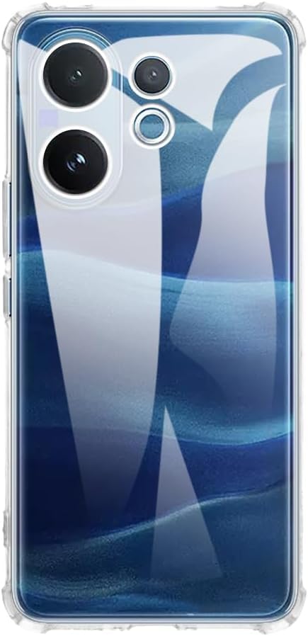 Image of REALCASE Crystal Clear Vivo V60 5G Back Cover Case | Protective Design Transparent Back Cover Case for Vivo V60 5G