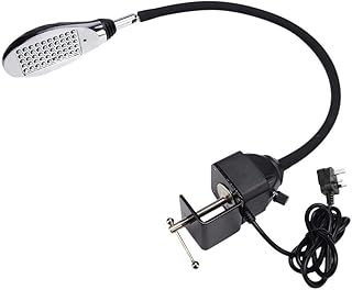 8W Industrial Sewing Machine LED Lamp Dimming LED Working Lamp Ligt Luminaire 50 Beads LEDs Adjustable Light 110-250V Multifunctional Flexible Gooseneck Work Lamp (UK Plug)