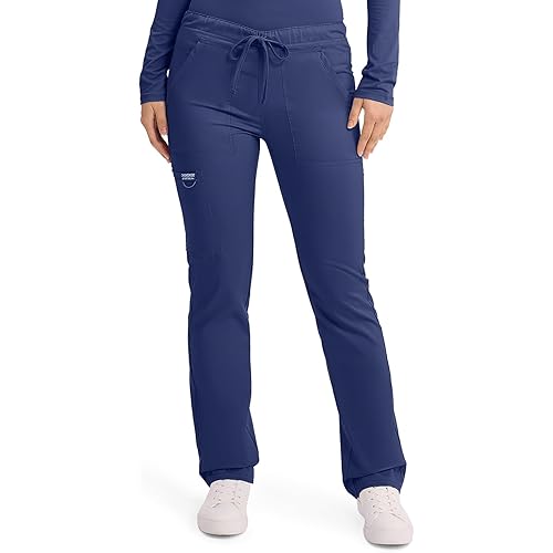 Cherokee Unisex Scrub Pants for Men & Women Tapered Leg Drawstring 4 Pocket Medical Uniform Easy Care 2-Way Stretch - WW020