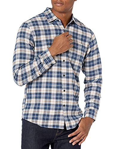 Amazon Essentials Men's Flannel Shirts Long Sleeve, Slim-Fit Butt...