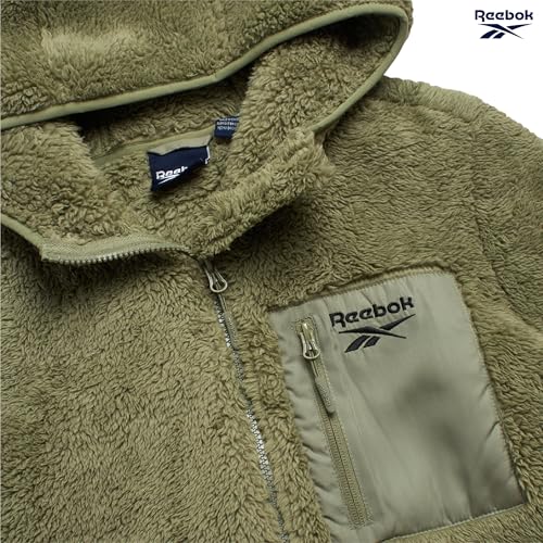 Reebok Womens Sherpa Fleece Jacket Midweight Zip-Up Hooded Winter Coat - image 5