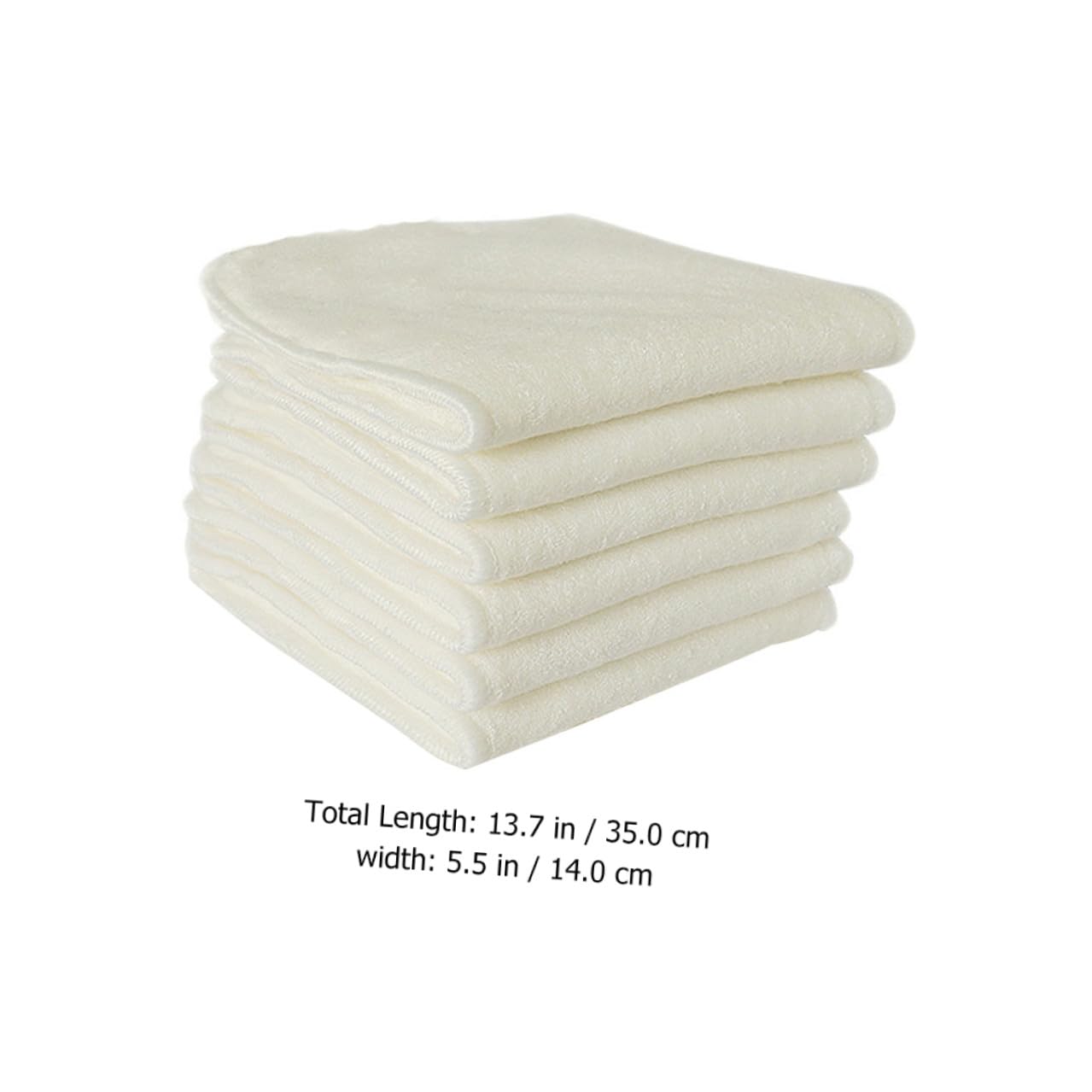 Abaodam 6 piezas Paquete Pañales para Niña de Fibra de Bambú Absorbentes Suaves y Transpirables Beige para Recién Nacido