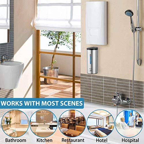 Guukar Automatic Soap Dispenser Stainless Steel Wall Mounted Touchless Hand Sanitizer Dispenser Hands Free Sensor Auto Soap Dispenser Bathroom Kitchen 17Oz/500Ml Large Capacity #TOP6