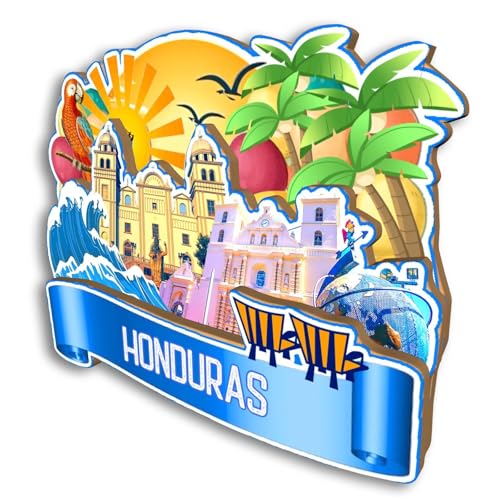 Imán Decorativo Redondo Roatan Honduras 3-4 pulgadas miniatura 2