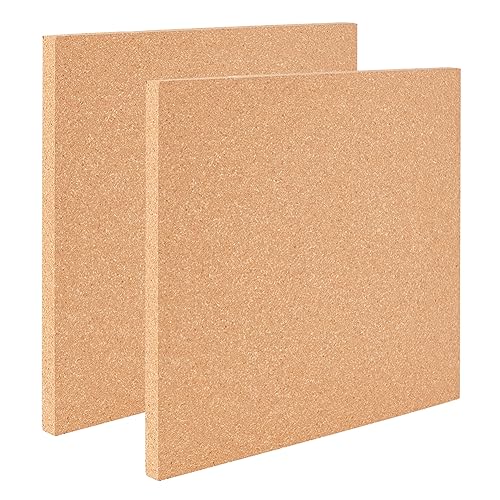 OLYCRAFT 2 Stück Quadratische Korkplatten 301x300mm Anschlagtafeln Holzkorktafel Pinnwand Kork 15mm Dick Korktafel Korkfliesen Für Wanddekoration Party Und DIY Bastelbedarf