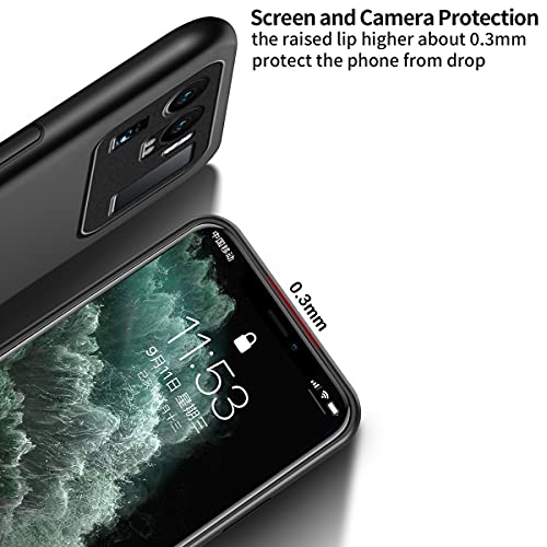 Grandcaser Capa para Mi 11 ultrafina de silicone macio, padrão de linha de TPU durável, leve, absorç