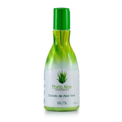 PHYTOTERAPICA - Extrato de Aloe Vera - Babosa - É excelente para pele, cabelo e corpo, age como hidratante, emoliente, refrescante, dá brilho aos cabelos, nutre e fortalece - 210ml