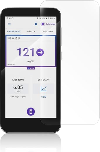 YOUSHARES Omnipod 5 PDM Screen Protector - HD Tempered Glass Film Compatible with Omnipod 5 Receiver PDM, Protective Film, Anti-Fingerprint, Scratch-Resistant