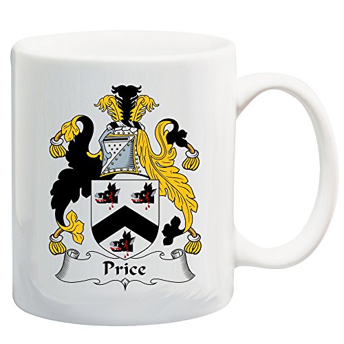 Price Coat of Arms/Price Family Crest 11 Oz Ceramic Coffee/Cocoa Mug by Carpe Diem Designs, Made in the U.S.A.