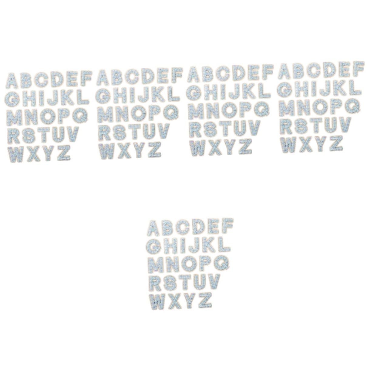 DIYEAH 130 Piezas etiqueta de tela con letras chaqueta ropa personalizada hierro en letras de bordado hierro en letras de carta insignia de gorra bordado pegatinas
