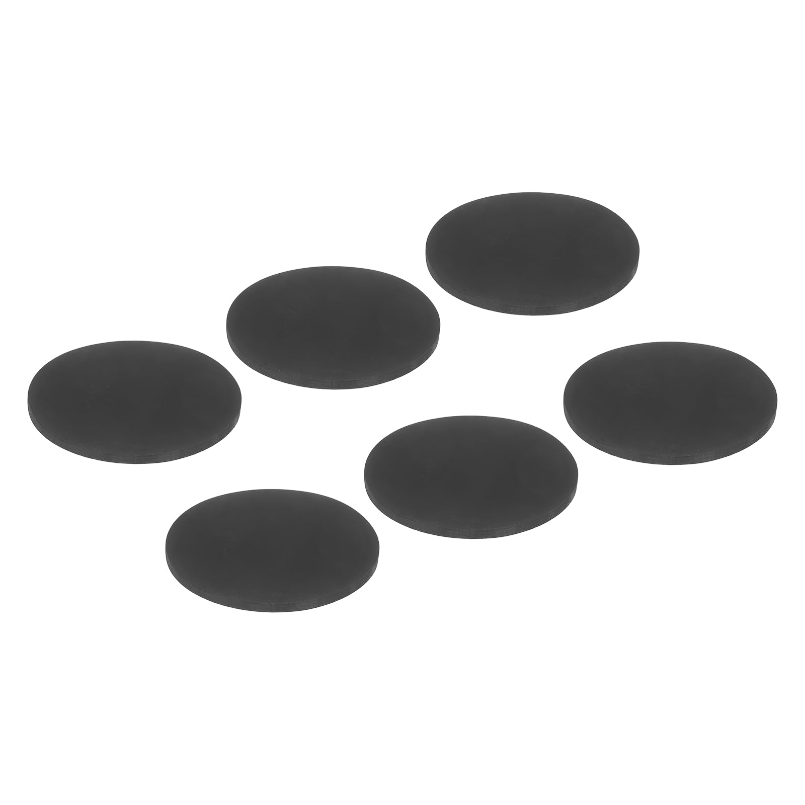 sourcing map 6 Pcs Non Slip Furniture Pads, 35/9" (100mm x 5mm) Self Adhesive Furniture Grippers Rubber Anti-Scratch Feet Round Chair Leg Pads Floor Protectors for Hardwood Floor, Black โ image 1