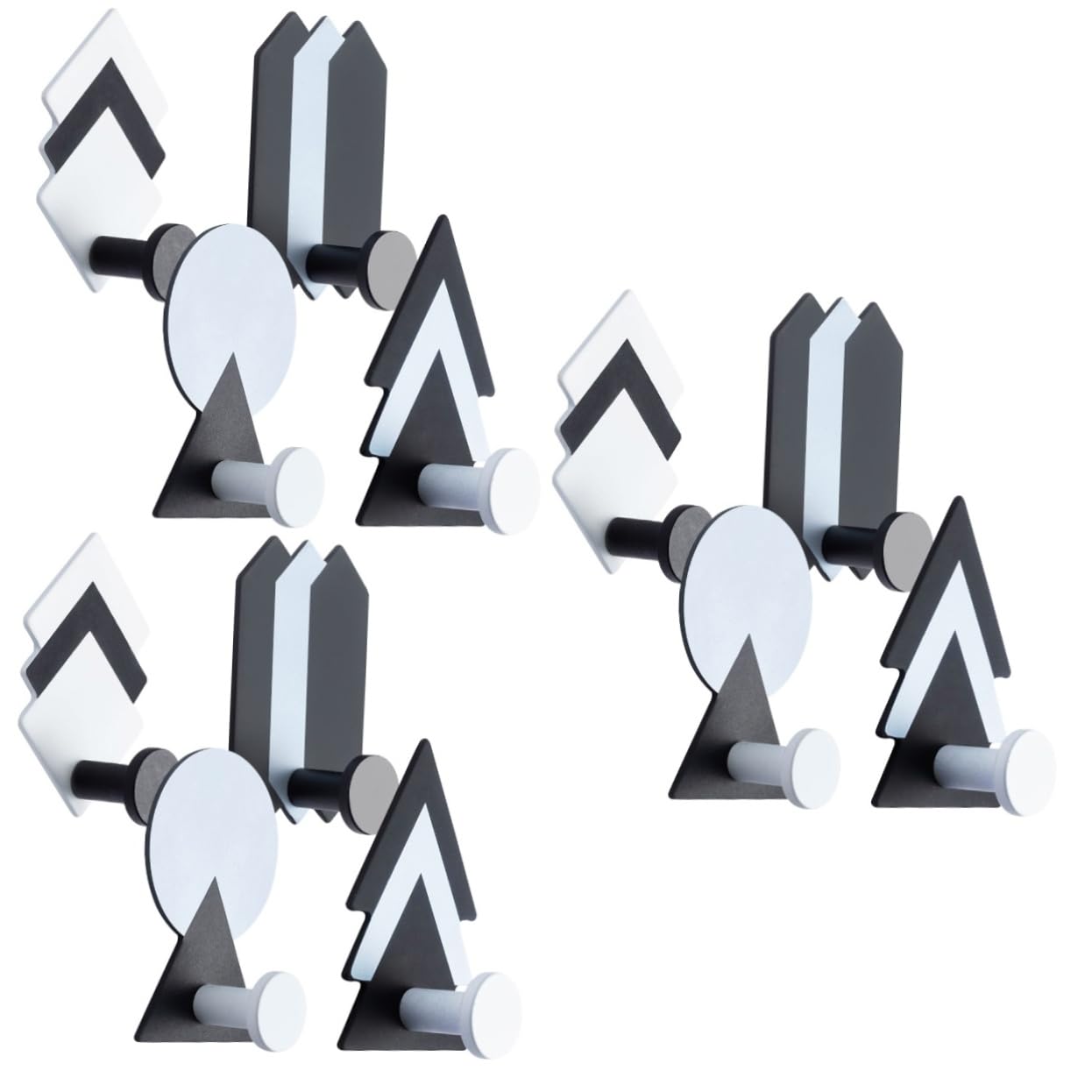 MAGICLULU 12piezas Ganchos Decorativos Autoadhesivos Sin Perforación De Ganchos Para Pared Cocina y Baño Perfectos Para Colgar Toallas Sombreros y Ropa