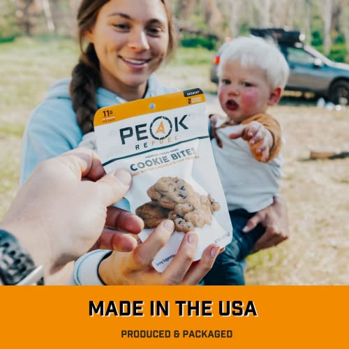 Peak Refuel Dessert Bites | Peanut Butter Chocolate Chip Cookies | Freeze Dried Backpacking And Camping Food | Tasty Trail Treat | High Protein Snack Packs (Cookie 1-Pack) #TOP4