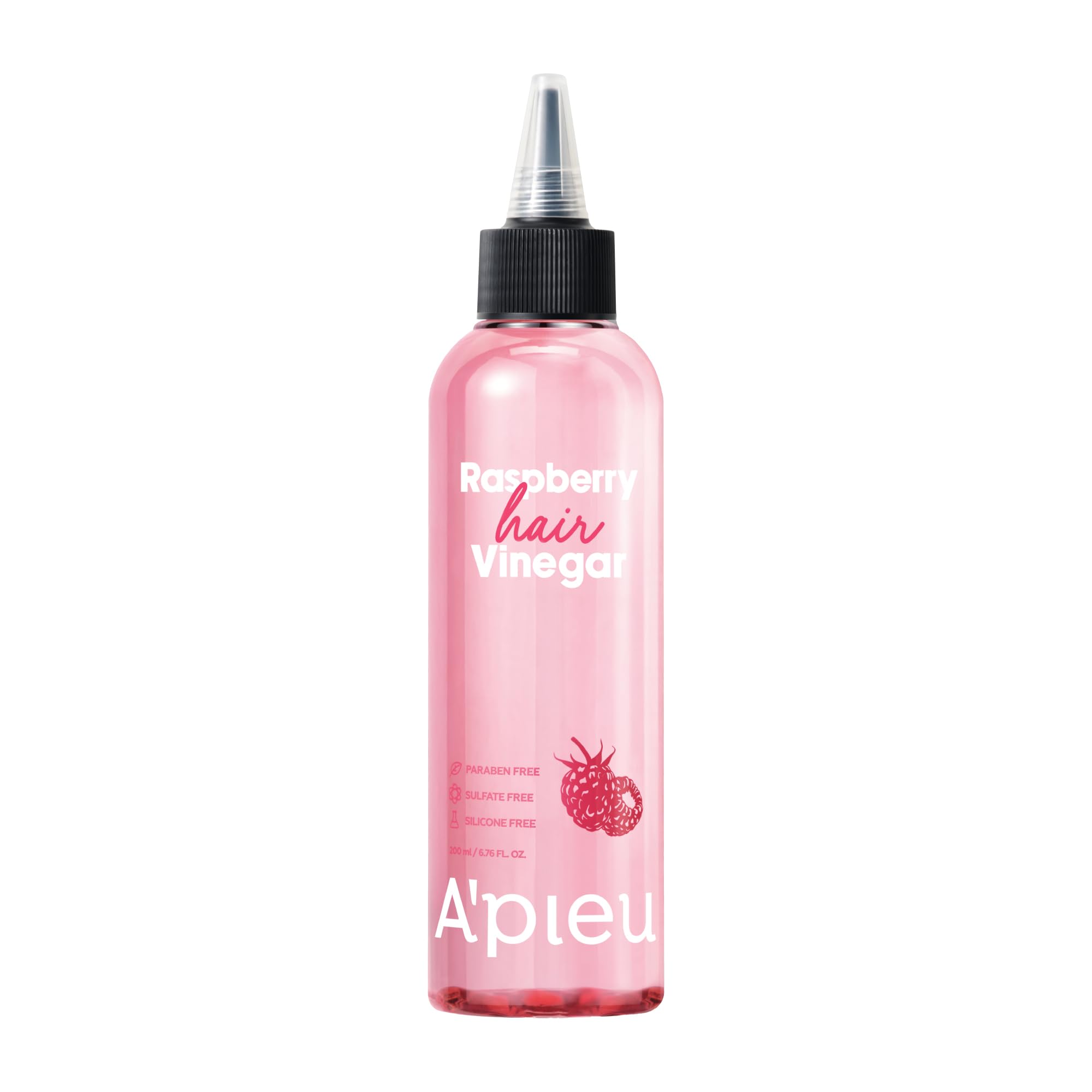 A'PIEU A’PIEU Raspberry Scalp Vinegar Hair Rinse 6.76 fl. oz. / 200 ml - Balances Hair & Scalp’s pH Level - Smoother and Shinier Hair - Clarifies, Detangles and Encourages Hair Growth
