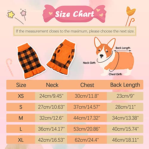 Pet Dog Sweaters Dress For Small Medium Dogs,Dog Knitwear Warm Turtleneck Pullover Puppy Sweater，Cute Pet Plaid Vest Dress With Leash Hole, Cozy Pet Fall Winter Clothes Christmas Apparel #TOP3
