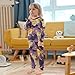 Ollabaky Pajama Set Fashion Leopard Animal 2 Piece Pjs Set Cotton Sleepwear Long Sleeve Top with Bottom 8Y