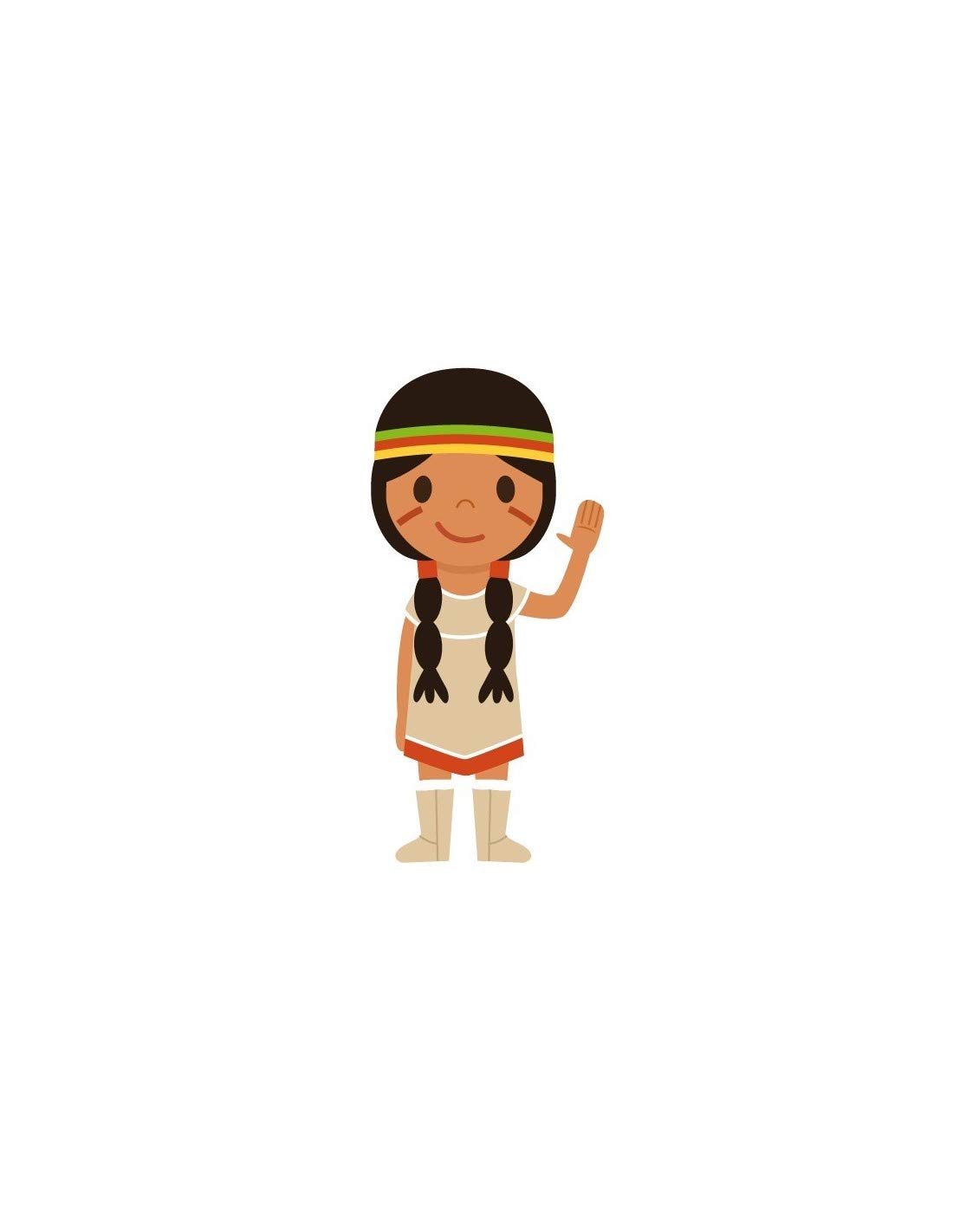Sticker enfant indienne hug pour creer un coin lecture cocooning