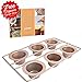 Popover Pan 6 Cup Bakeware by Hahn Professional 6 Non Stick Cups Easy Clean Cast Iron Cookware FDA PTFE PFOA 2 Year Guarantee Free Popover Yorkshire Pudding Recipe Book Champagne 380x225x45mm