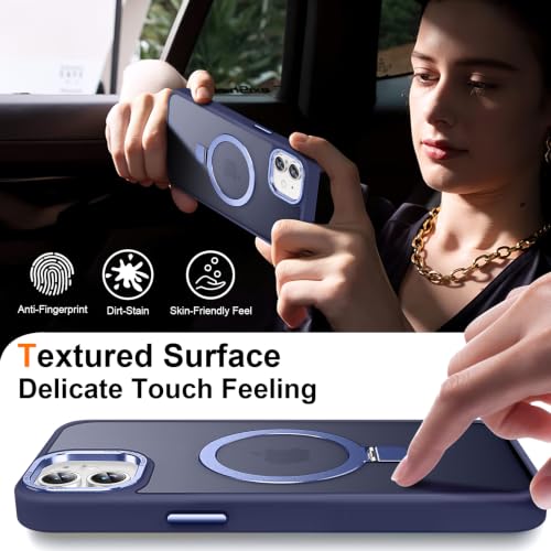 Lufanbis Magnetic for iPhone 12/12 Pro Case with Ring Stand, Blue - image 5