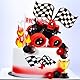LaVenty Rote Monstertruck Tortenaufleger Monster Truck Cupcake Toppers für Monster Truck Party Dekorationen Monster Truck Geburtstag Deko