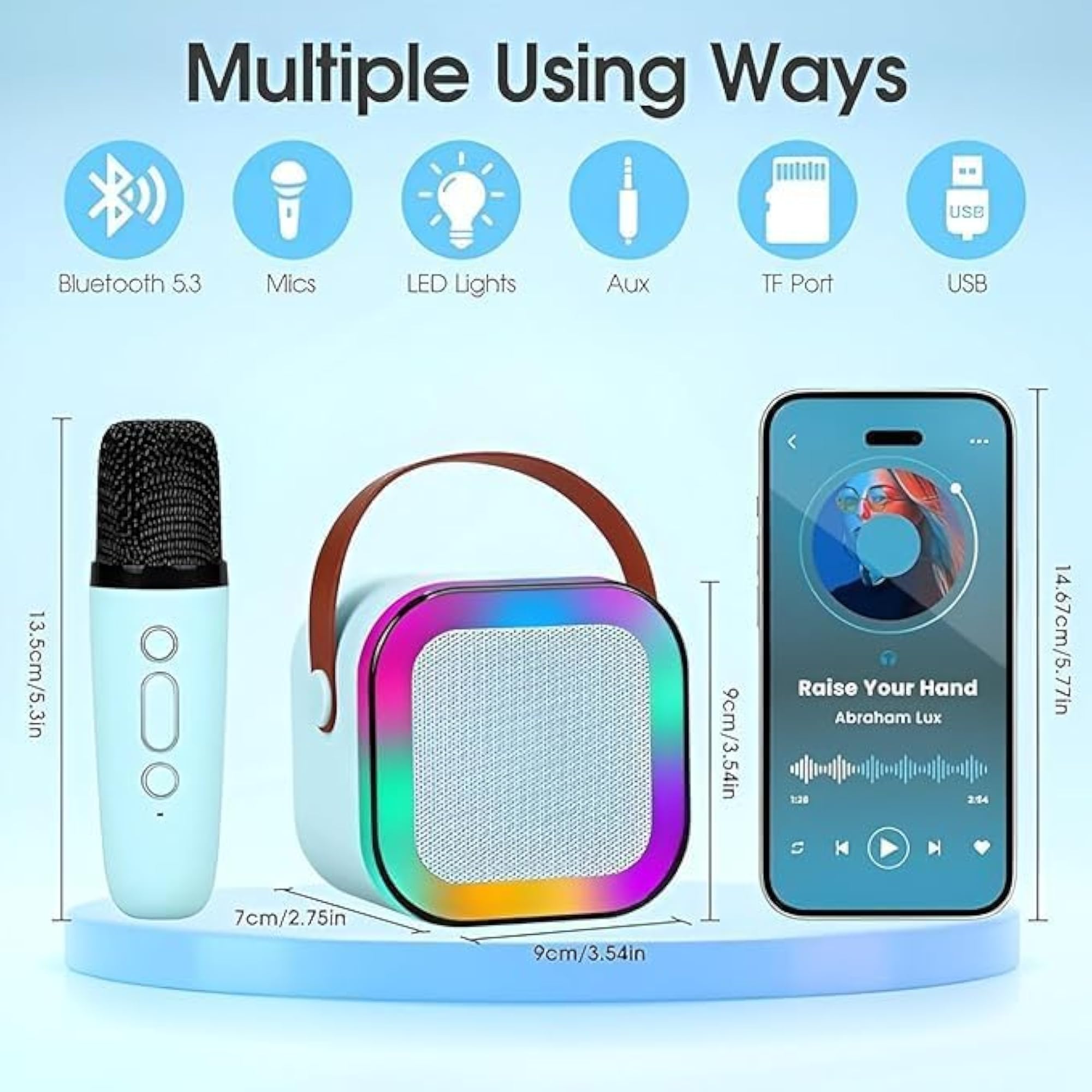 Karaoke Speaker, Portable Bluetooth Sound System