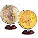 TTKTK Illuminated World Globe for Adults & Kids with Wooden Stand,Built in LED Lamp for Illuminated Night View Antique Globe for Home Décor and Office Desktop 8inch
