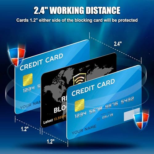 Image of SaiTech IT 2 Pack RFID Blocking Card, Slim Protector for Entire Wallet, Purse, and Debit Credit Cards from NFC Contactless Theft for Men & Women - World Map Black