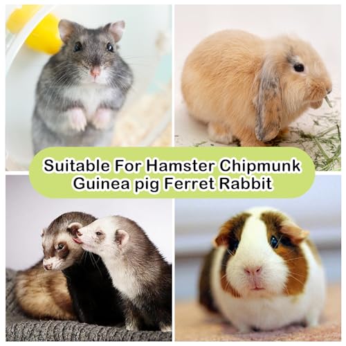 Image of Natural Sweet Bamboo Grass Cake for Grinding Teeth,Rabbit Chew Toys Snack Hanging Guinea Pig Cake Toys String for Bunny,Chinchilla,Guinea Pigs,Squirrel,Gerbil (4PCS)