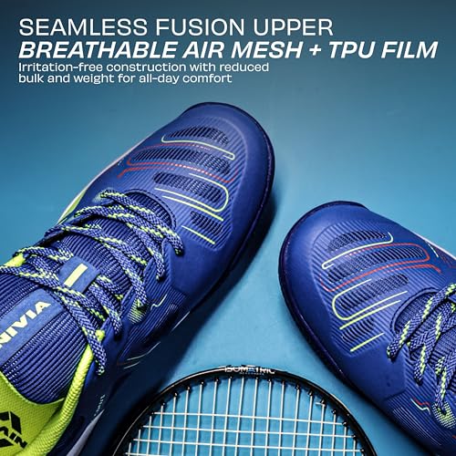 Image of Nivia Super Court 3.0 Badminton Shoes for Men, Duofoam Midsole, Seamless Mesh Upper, Non-Marking Sole, Indoor Court Shoes for Badminton, Volleyball, Squash, Table Tennis, Pickelball