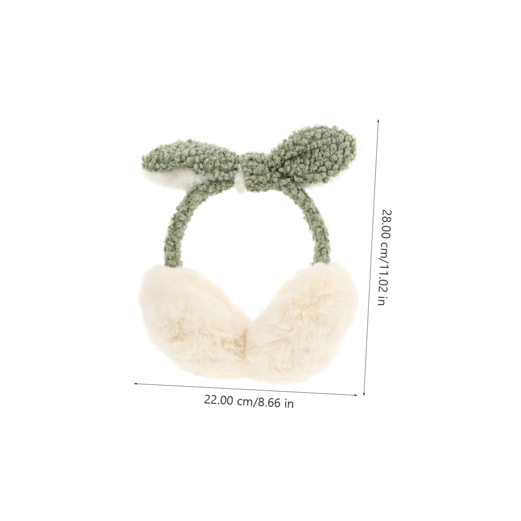 3piezas Diadema De Orejeras De Peluche Gruesas Para Mujer Diseño De Orejas De Conejo Aislantes Térmicos Para Oídos Para Invierno y Almacenamiento y Portátil