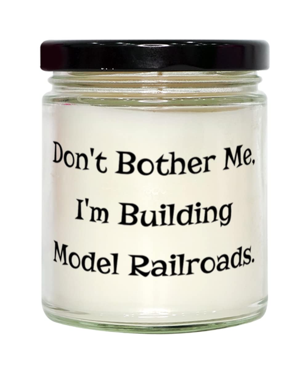 Joke Model Railroads Candle, Don't Bother Me, I'm Building Model Railroads, Present For Friends, Unique Gifts From Friends, Gift ideas, Unique gift ideas, Thoughtful gift ideas, Inexpensive gift