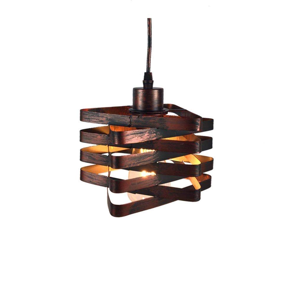Lámpara colgante de metal industrial retro para renovar pasillos oscuros y techos altos
