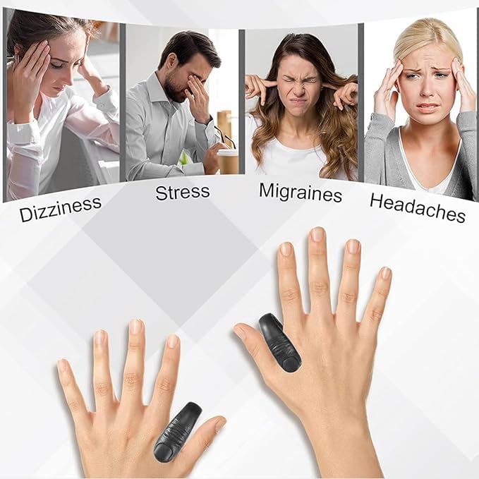Image of Wearable Hand Massager for Headache, Migraine, Arthritis, and Tension Relief Ideal for Diabetes Sugar Control Management Li4 Acupressure Point Clip | Light Weight Tension Relief (Pack of 2)