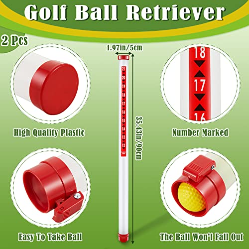 Honoson Practice Golf Balls And Golf Ball Retriever 2 Portable Golf Ball Picker Shag Tube With 42 Foam Golf Practice Balls Plastic Golf Shag Tube For Men Women Kids Golf Party Favors Supplies #TOP1